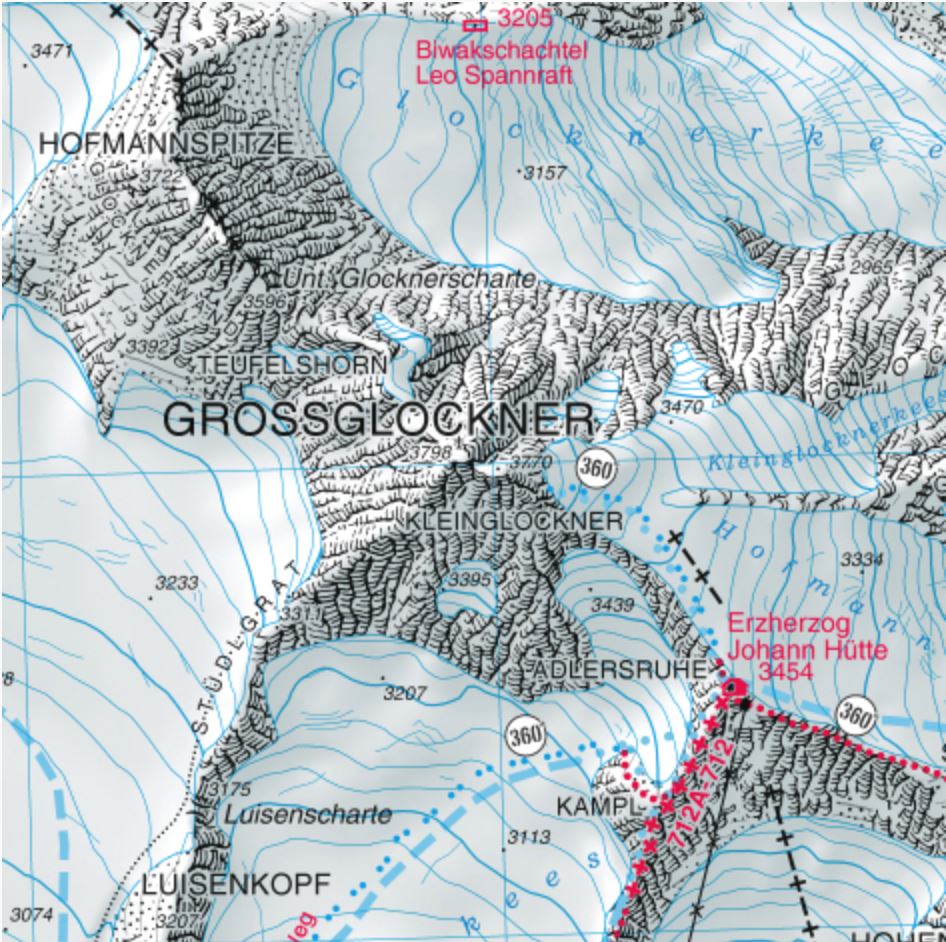 Carte de randonnée n° 80 - Sonnblick, Grossglockner, Heiligenblut (Autriche) | Tabacco carte de randonnée Tabacco
