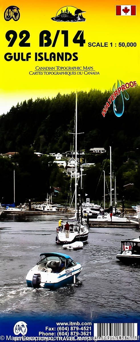 Carte de randonnée - Nanaimo (île de Vancouver) & Iles du golfe (Colombie Britannique) | ITM carte de randonnée ITM