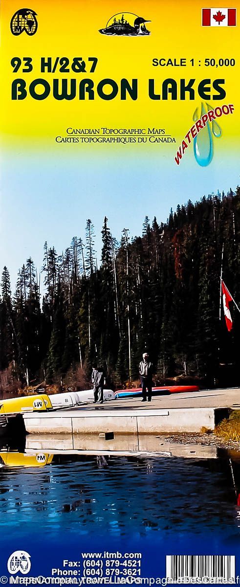Carte de randonnée n° 8211 - Parc de Bowron Lakes (Colombie Britannique, Canada) | ITM carte de randonnée ITM
