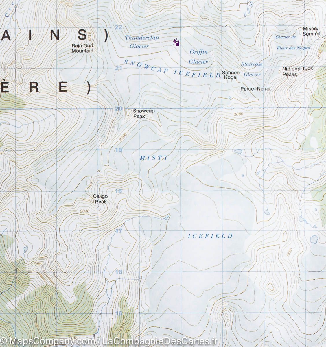 Carte de randonnée n° 8211 - Parc Provincial Garibaldi (Colombie Britannique) | ITM carte de randonnée ITM