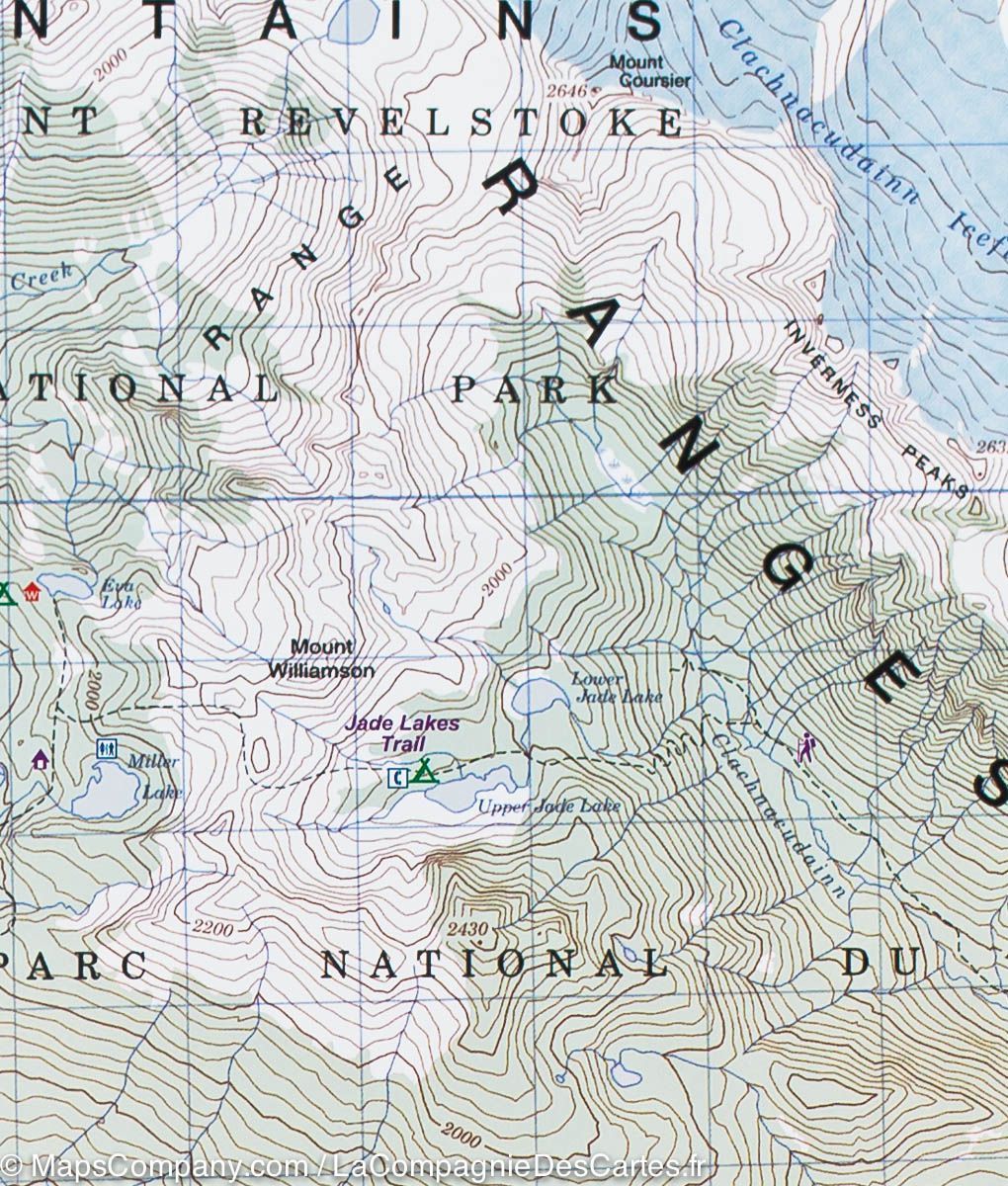 Carte de randonnée n° 8211 - Parc Revelstoke (Colombie Britannique, Canada) | ITM carte de randonnée ITM
