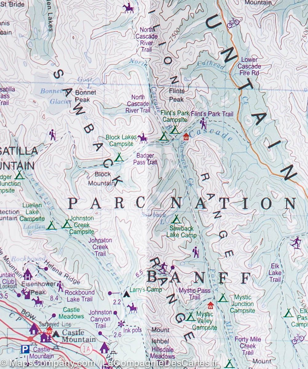 Carte de randonnée &#8211; Rocheuses Canadiennes (Banff, Kootenay, Yoho) | ITM - La Compagnie des Cartes