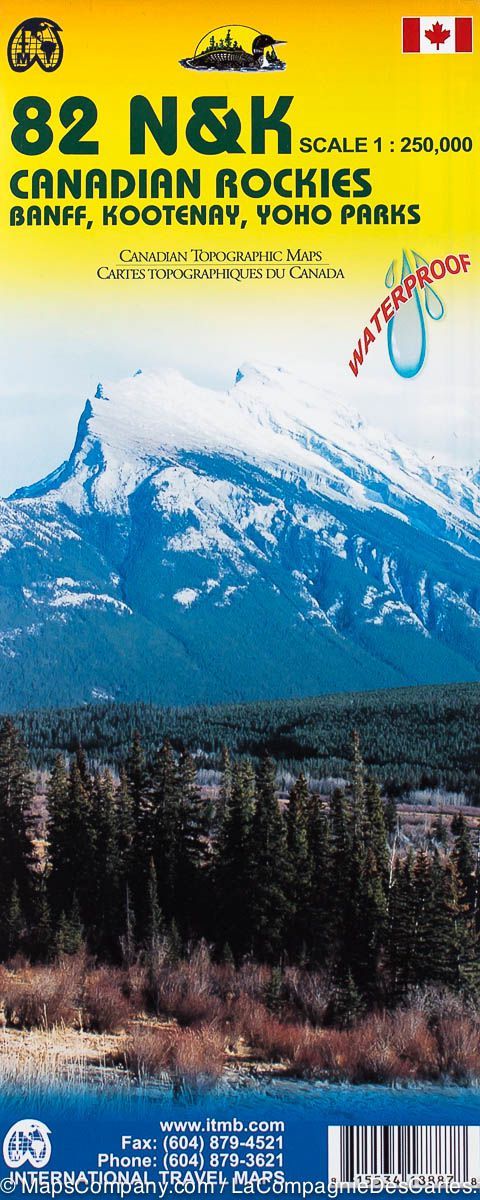 Carte de randonnée &#8211; Rocheuses Canadiennes (Banff, Kootenay, Yoho) | ITM - La Compagnie des Cartes