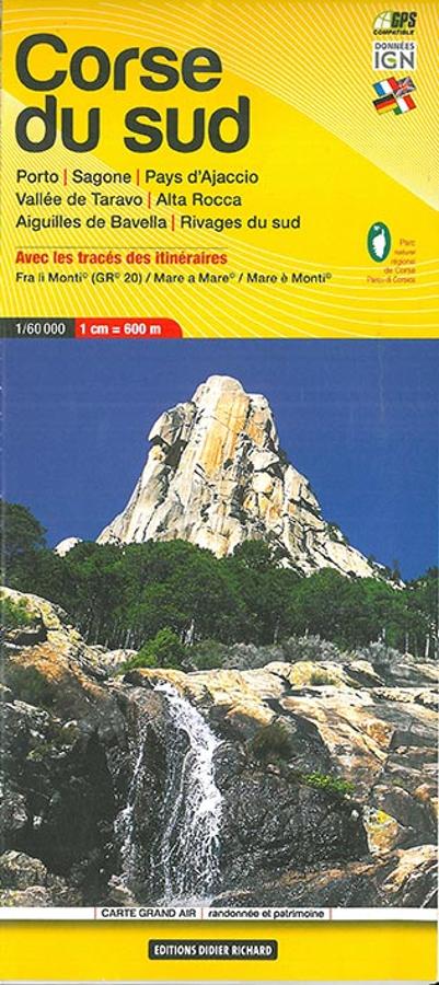 Carte de randonnée n° 9 - Corse du Sud | Didier Richard carte pliée Didier Richard 