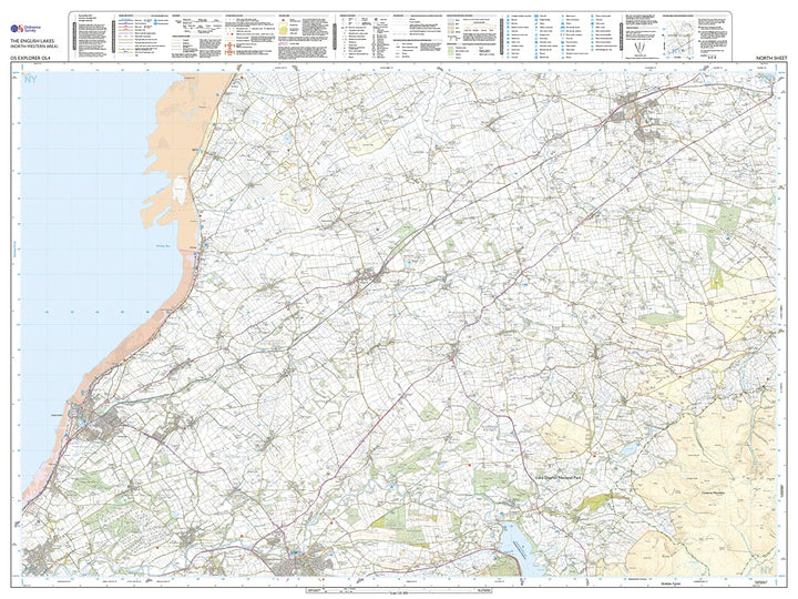 Carte de randonnée n° OL004 - English Lakes - North Western area (Grande Bretagne) | Ordnance Survey - Explorer carte pliée Ordnance Survey 