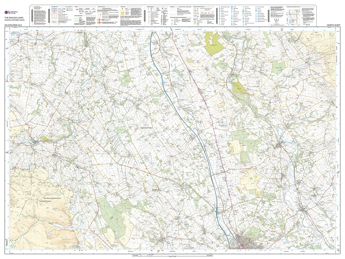 Carte de randonnée n° OL005 - English Lakes - North Eastern area (Grande Bretagne) | Ordnance Survey - Explorer carte de randonnée Ordnance Survey