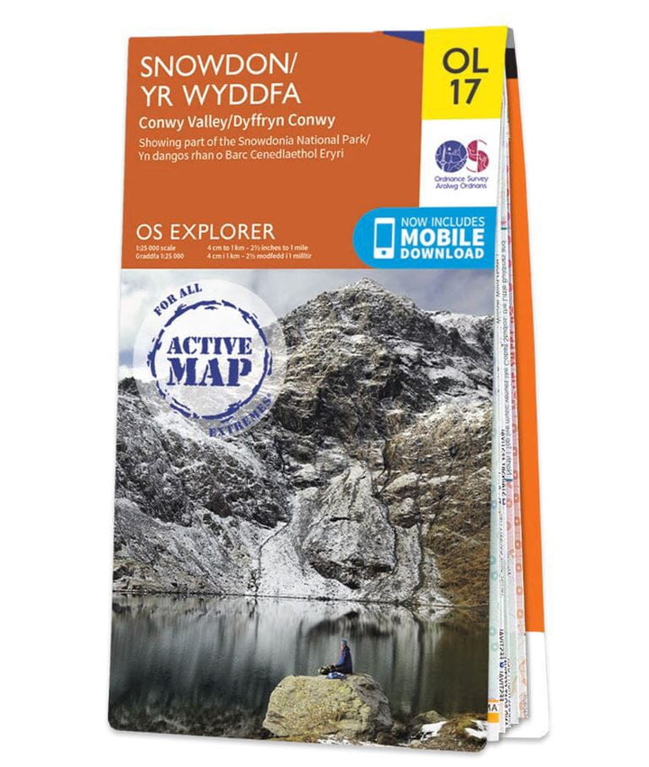 Carte de randonnée n° OL017 - Snowdon, Conwy Valley, Dyffryn Conwy (Pays de Galles) | Ordnance Survey - Explorer carte pliée Ordnance Survey plastifiée 