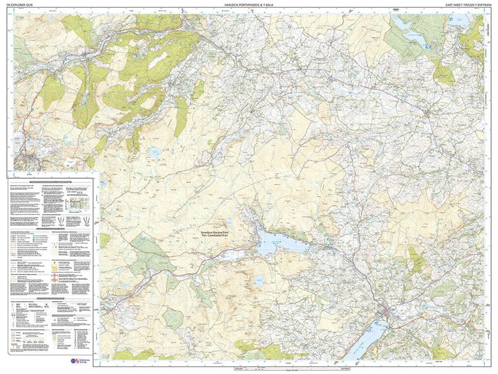 Carte de randonnée n° OL018 - Harlech, Porthmadog, Bala, Y Bala (Grande Bretagne) | Ordnance Survey - Explorer carte pliée Ordnance Survey 