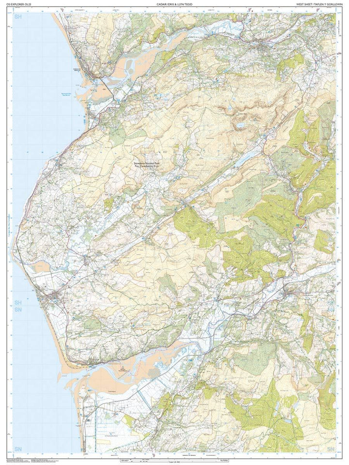 Carte de randonnée n° OL023 - Cadair Idris, Llyn Tegid (Grande Bretagne) | Ordnance Survey - Explorer carte pliée Ordnance Survey 