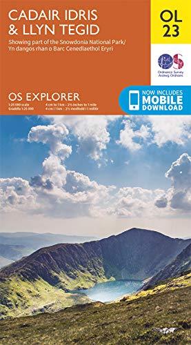 Carte de randonnée n° OL023 - Cadair Idris, Llyn Tegid (Grande Bretagne) | Ordnance Survey - Explorer carte pliée Ordnance Survey 