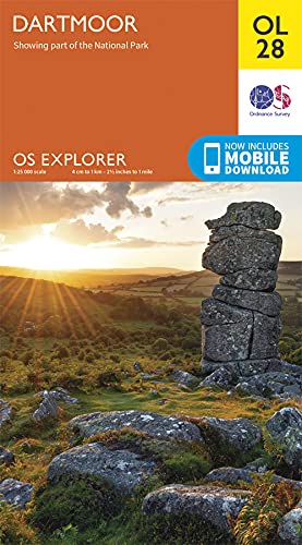 Carte de randonnée n° OL028 - Dartmoor (Grande Bretagne) | Ordnance Survey - Explorer carte pliée Ordnance Survey 