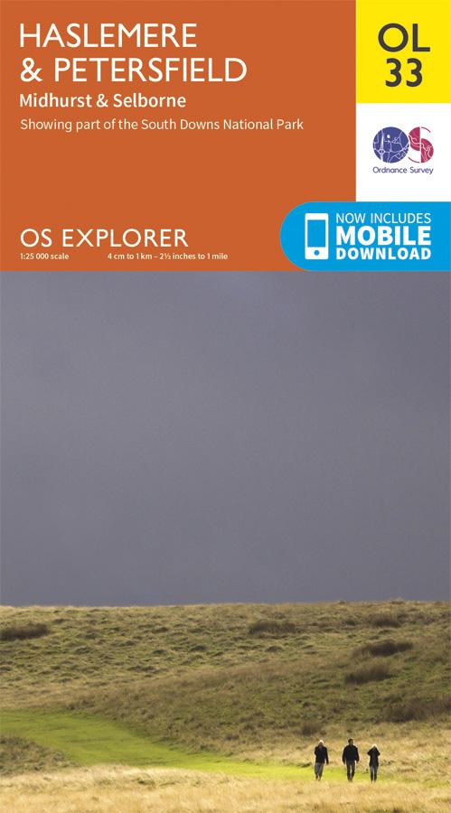 Carte de randonnée n° OL033 - Haslemere, Petersfield, Midhurt, Selborne (Grande Bretagne) | Ordnance Survey - Explorer carte de randonnée Ordnance Survey papier