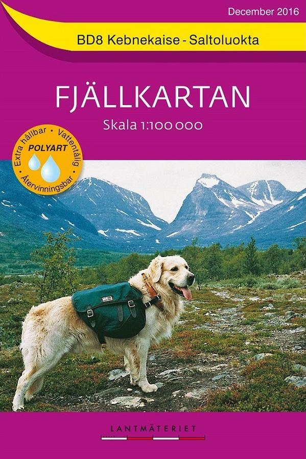 Carte de randonnée n° SE.F.BD08 - Mont Kebnekaise & Saltoluokta (Laponie Suédoise) | Lantmäteriet carte pliée Lantmäteriet 