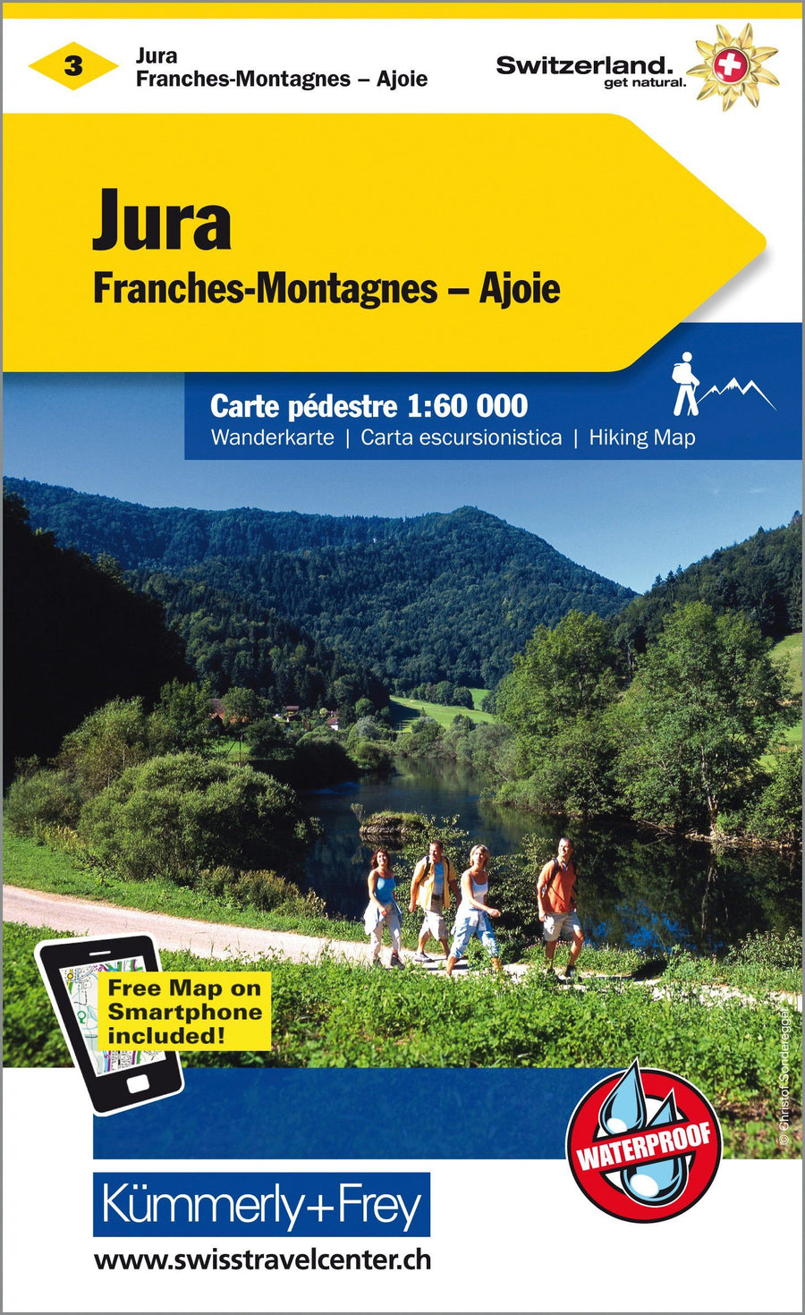 Carte de randonnée n° WK.03 - Jura (Suisse) | Kümmerly & Frey carte pliée Kümmerly & Frey 