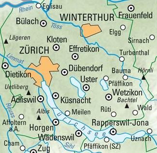 Carte de randonnée n° WK.06 - Zürich (Suisse) | Kümmerly & Frey carte de randonnée Kümmerly & Frey