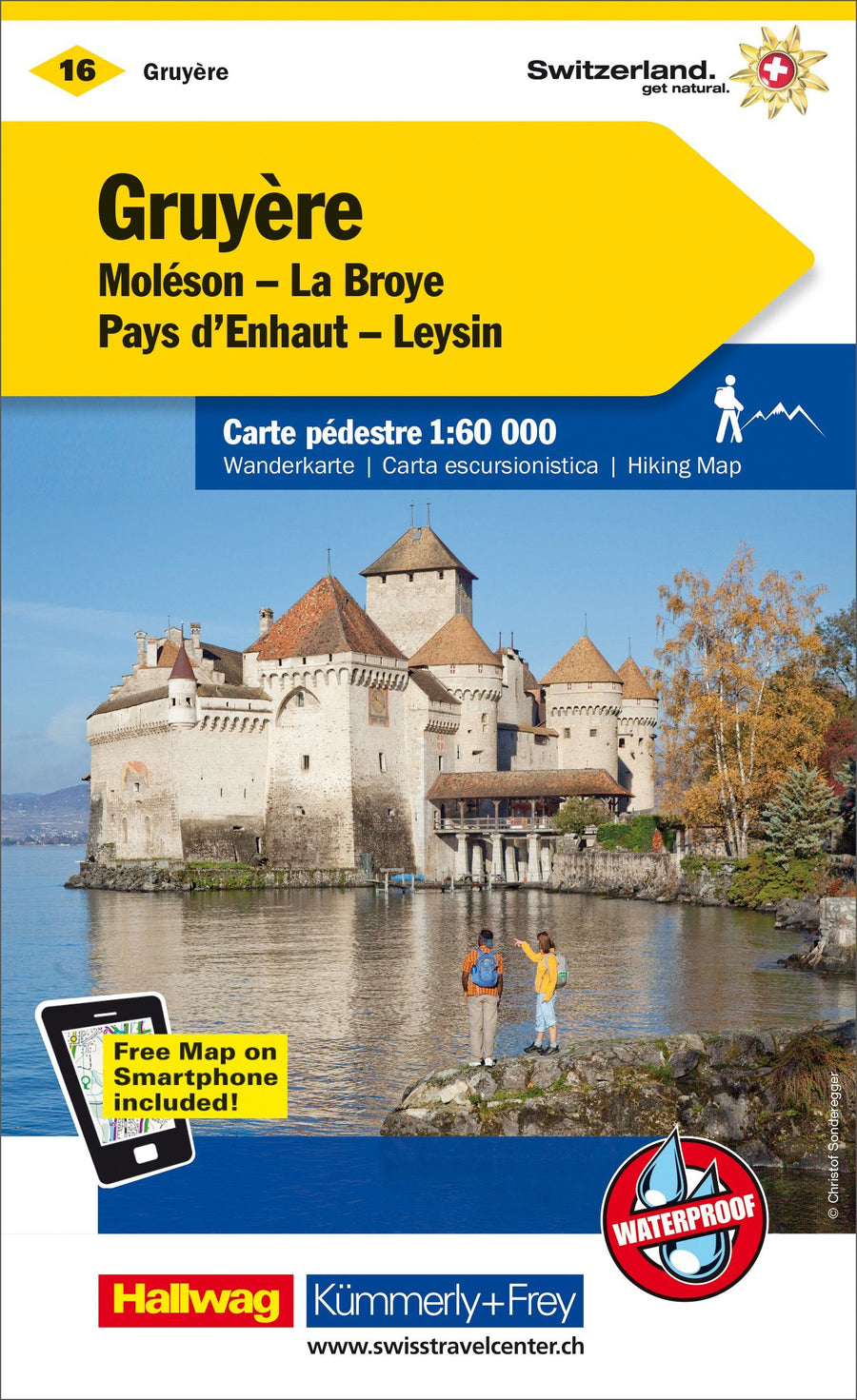 Carte de randonnée n° WK.16 - Gruyère (Suisse) | Kümmerly & Frey carte pliée Kümmerly & Frey 