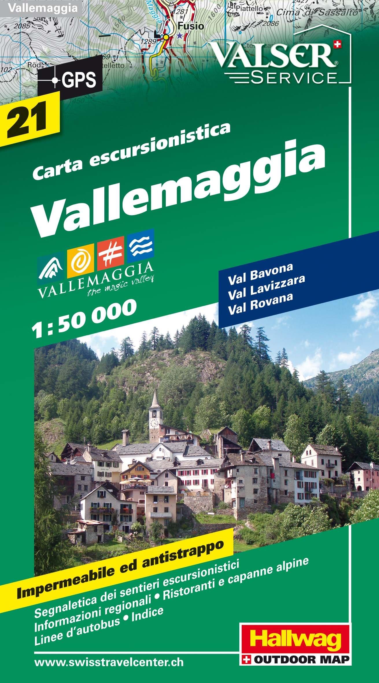 Carte de randonnée n° WK.21 - Vallemaggia (Suisse) | Hallwag carte de randonnée Hallwag Default Title