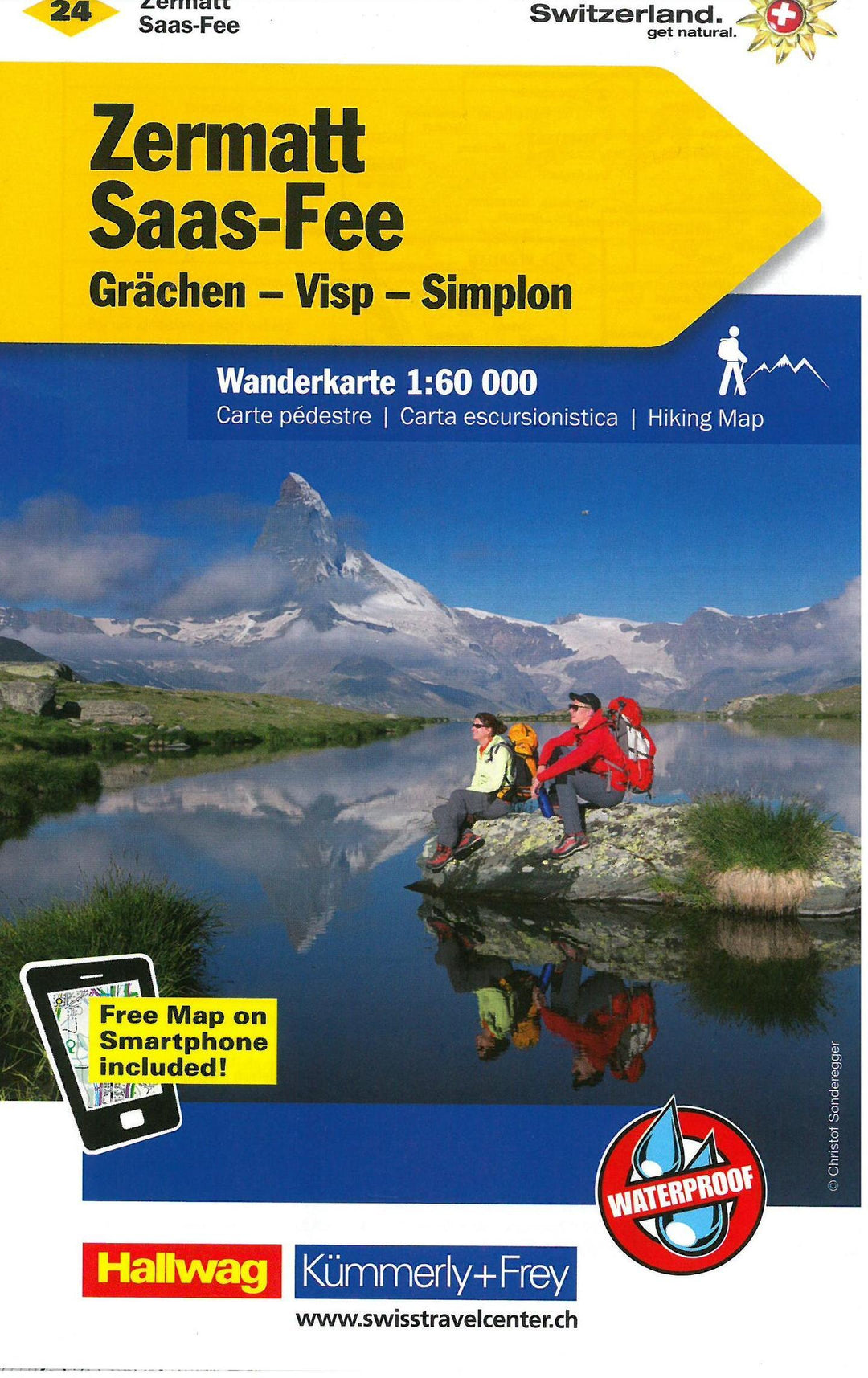 Carte de randonnée n° WK.24 - Zermatt, Saas Fee (Suisse) | Kümmerly & Frey carte pliée Kümmerly & Frey 