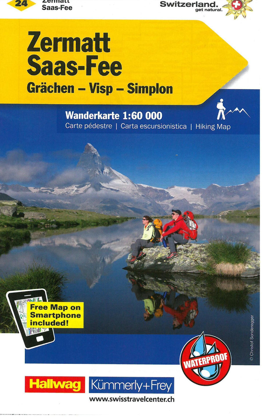 Carte de randonnée n° WK.24 - Zermatt, Saas Fee (Suisse) | Kümmerly & Frey carte pliée Kümmerly & Frey 