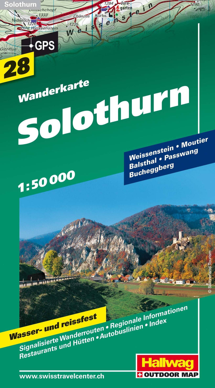 Carte de randonnée n° WK.28 - Soleure (Suisse) | Hallwag carte pliée Hallwag 