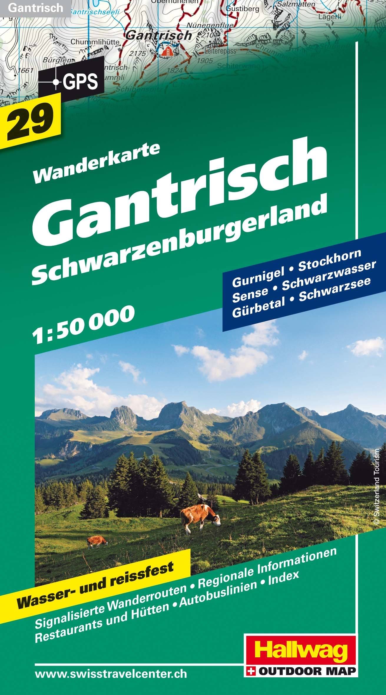 Carte de randonnée n° WK.29 - Gantrisch, Pays de Schwarzenburg (Suisse) | Hallwag carte de randonnée Hallwag Default Title