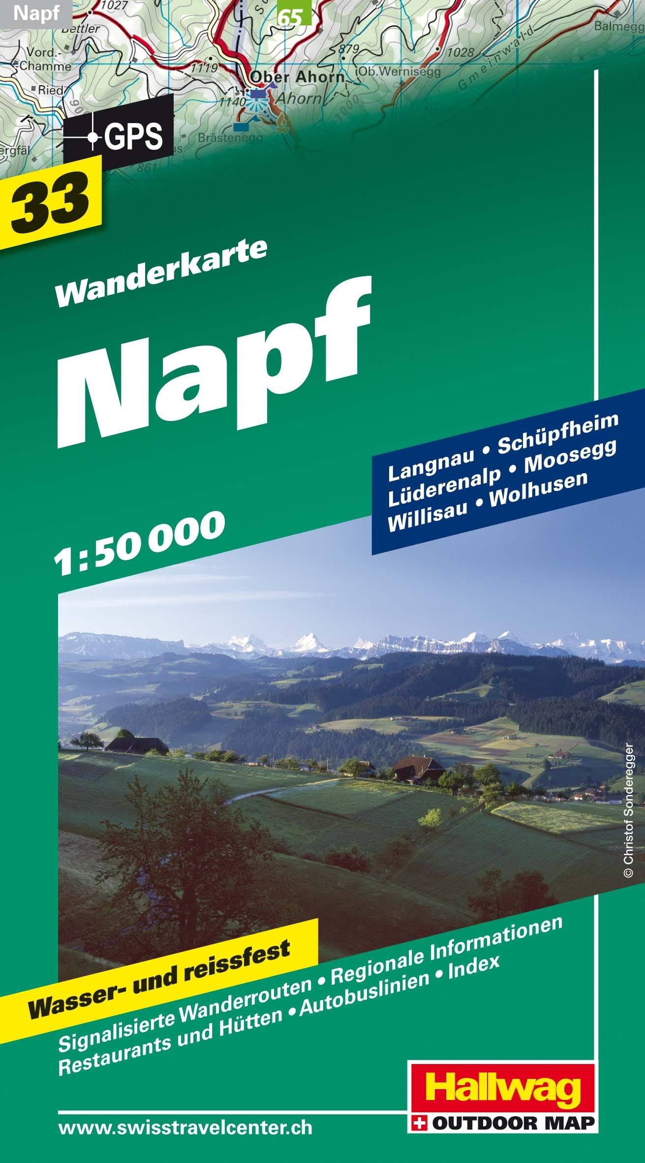 Carte de randonnée n° WK.33 - Napf (Suisse) | Hallwag carte de randonnée Hallwag Default Title