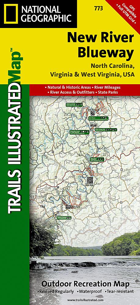 Carte de randonnée n° 773 - New River Blueway (Caroline du Nord, Virginie) | National Geographic carte de randonnée National Geographic Default Title