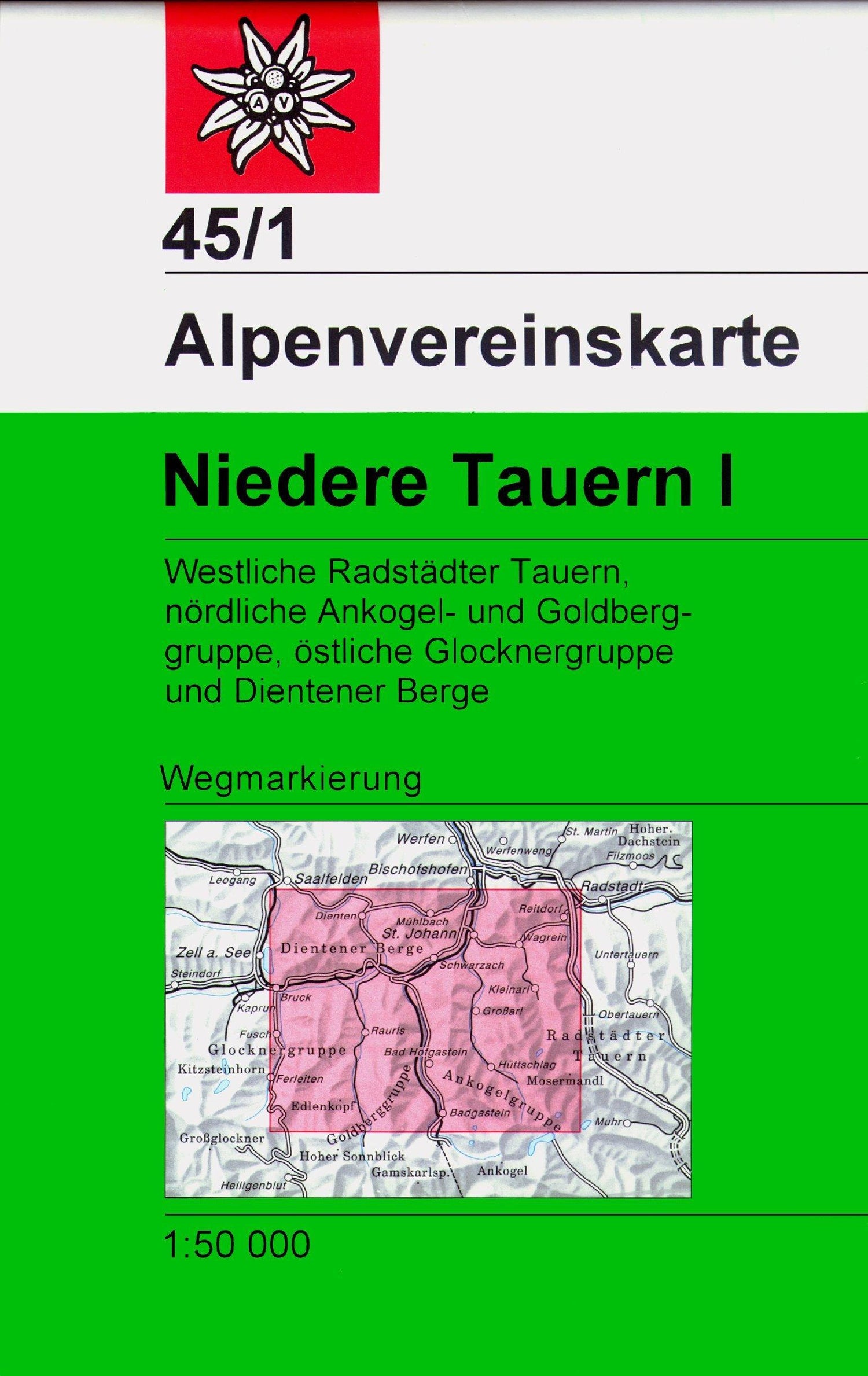 Carte de randonnée n° 45/1 - Niedere Tauern I, (Alpes autrichiennes) | Alpenverein carte de randonnée Alpenverein Default Title