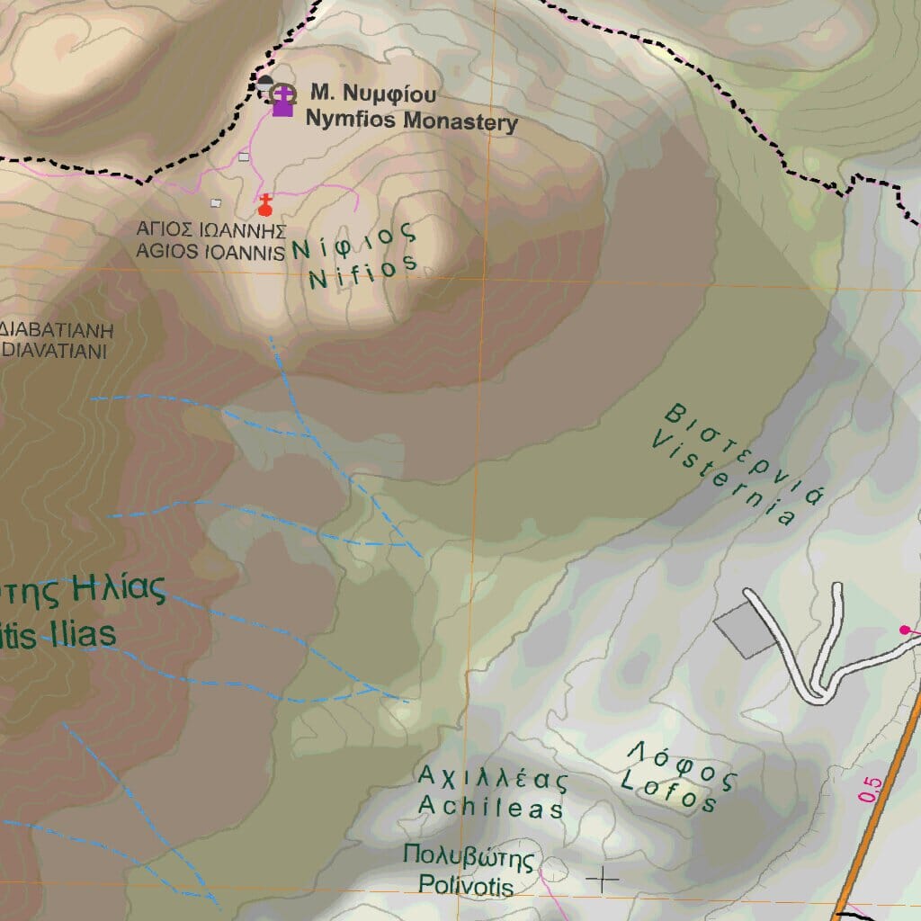 Carte de randonnée - Nisyros (Grèce) | Anavasi carte pliée Anavasi 