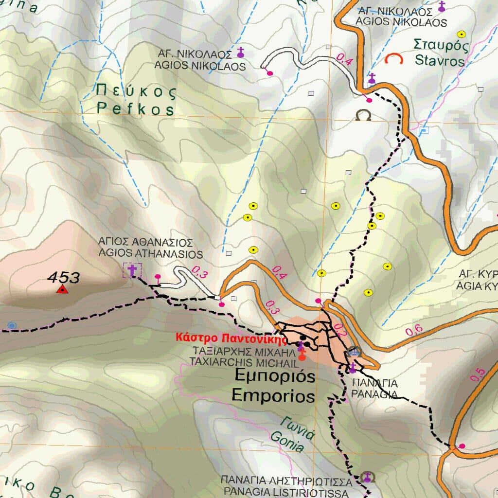 Carte de randonnée n° 10.34 - Nisyros (Grèce) | Anavasi carte de randonnée Anavasi