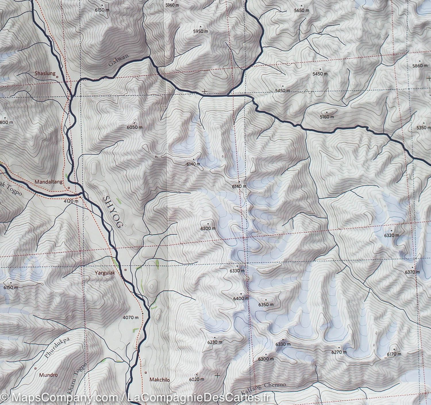 Carte de randonnée - Nord du Ladakh et du Zanskar (Inde) | Olizane carte de randonnée Olizane