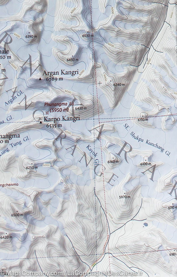 Carte de randonnée du nord du Ladakh et du Zanskar (Inde) | Olizane - La Compagnie des Cartes