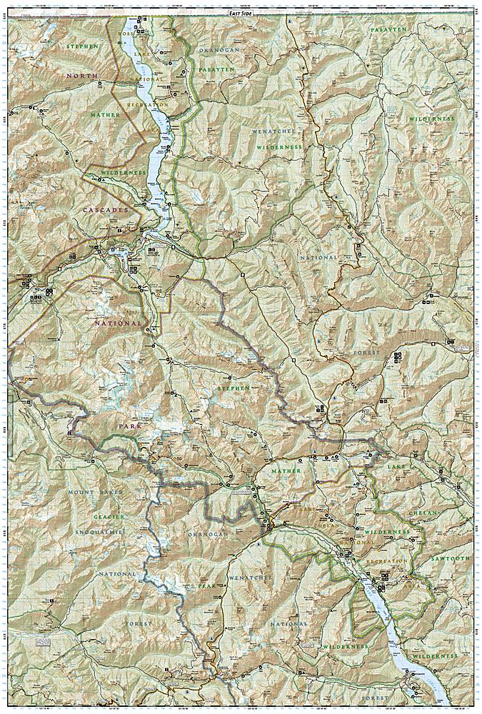 Carte de randonnée n° 223 - North Cascades National Park (Washington) | National Geographic carte de randonnée National Geographic