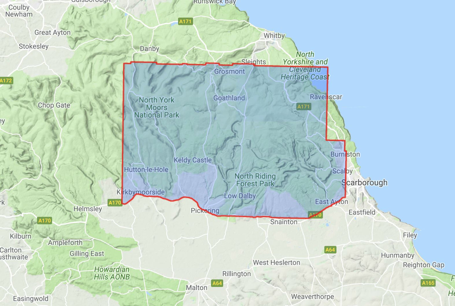 Carte de randonnée - North York Moors Est XT40 | Harvey Maps - Ultramap carte de randonnée Harvey Maps