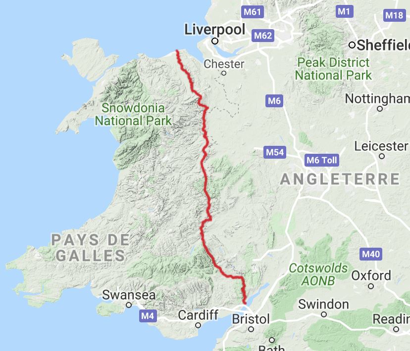 Carte de randonnée - Offa's Dyke Path XT40 | Harvey Maps - National Trail maps carte pliée Harvey Maps 