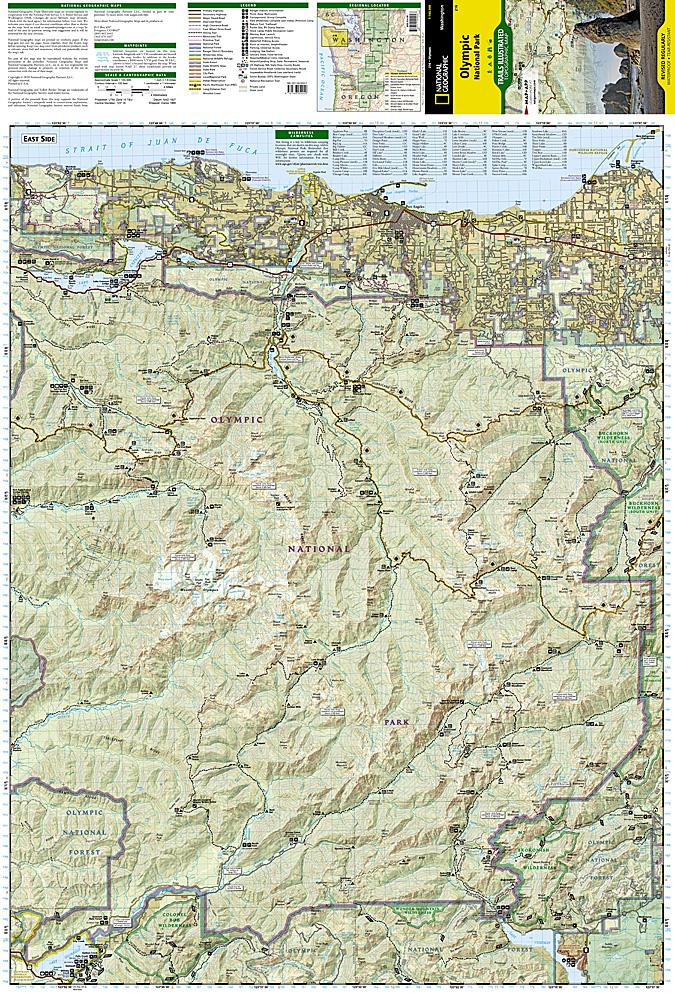 Carte de randonnée n° 216 - Olympic National Park (Washington) | National Geographic carte de randonnée National Geographic