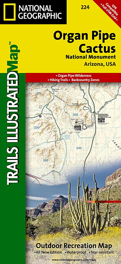 Carte de randonnée n° 224 - Organ Pipe Cactus National Monument (Arizona) | National Geographic carte de randonnée National Geographic Default Title