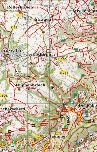 Carte de randonnée n° 126 - Parc national de l'Eifel & Hautes Fagnes | PhoneMaps carte de randonnée PhoneMaps