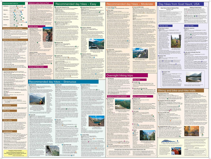 Carte de randonnée - Parc National des Lacs Waterton | Gem Trek carte pliée Gem Trek Publishing 