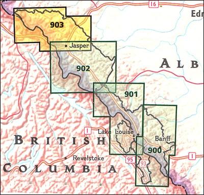 Carte de randonnée n° 903 - Parc national Jasper (Nord) | National Geographic carte de randonnée National Geographic