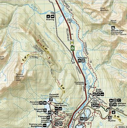 Carte de randonnée - Parc national Jasper (Nord) | National Geographic carte pliée National Geographic 