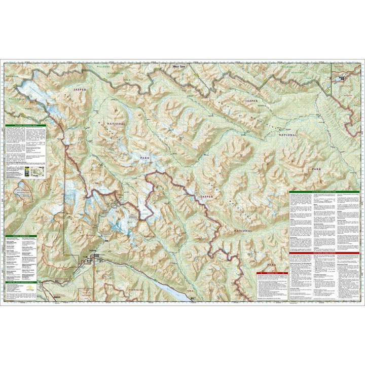 Carte de randonnée - Parc national Jasper (Nord) | National Geographic carte pliée National Geographic 