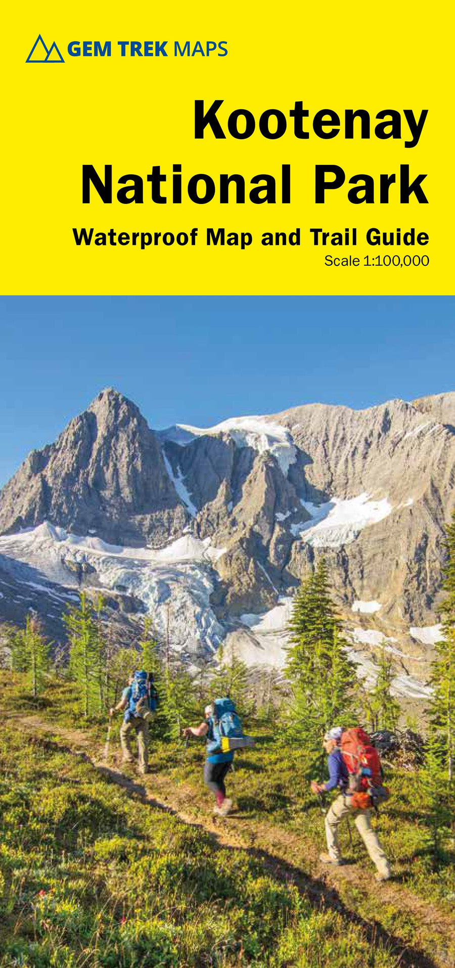 Carte de randonnée - Parc National Kootenay (Colombie Britannique) | Gem Trek carte pliée Gem Trek Publishing 