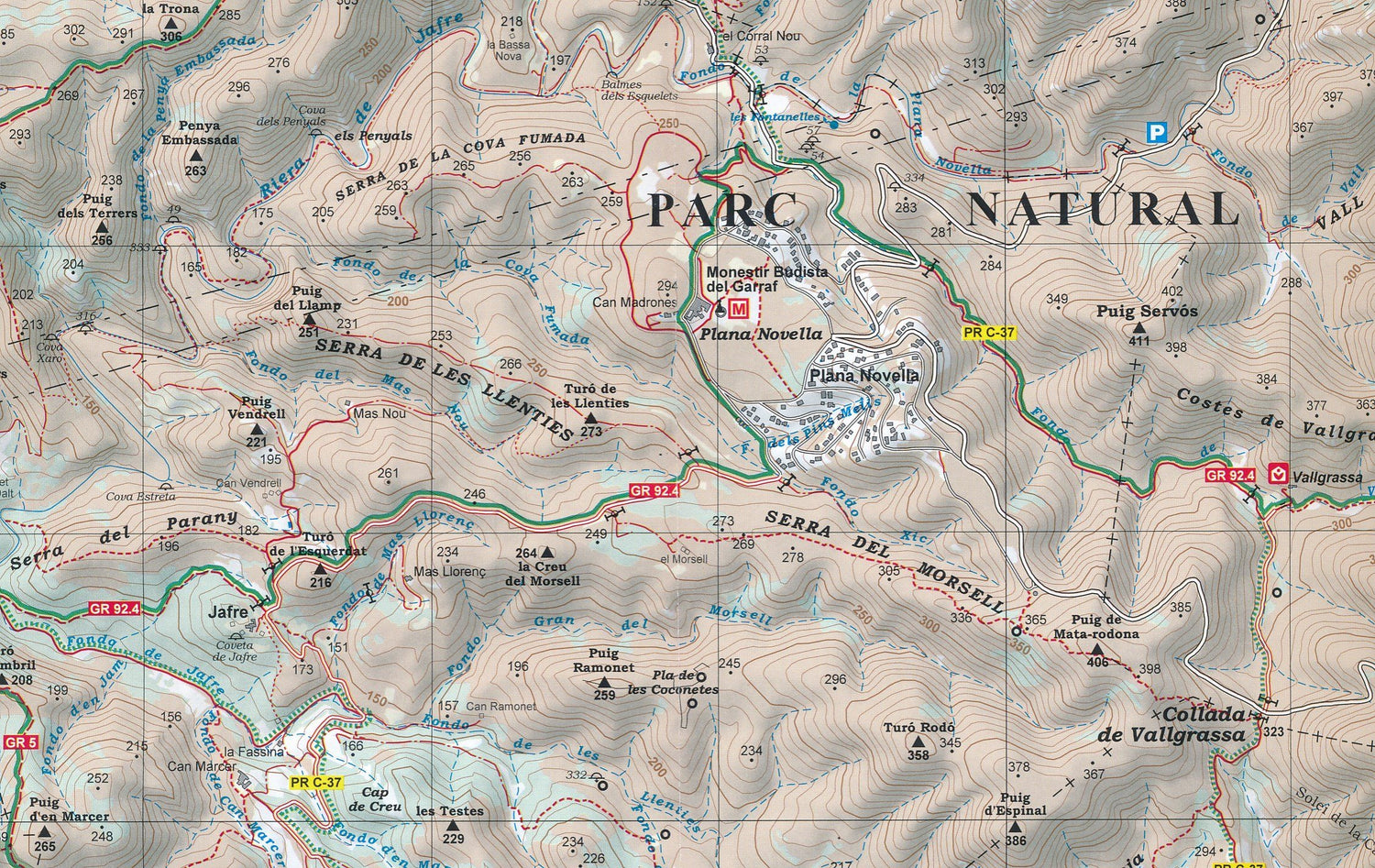 Carte de randonnée - Parc Naturel de Garraf (Catalogne) | Alpina carte de randonnée Editorial Alpina