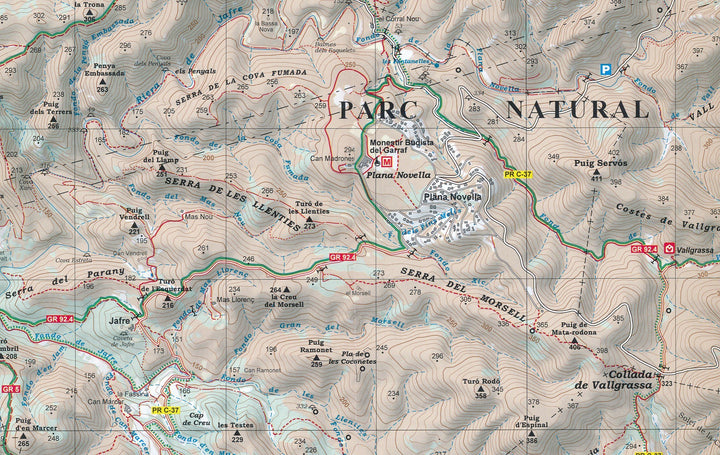 Carte de randonnée - Parc Naturel de Garraf (Catalogne) | Alpina carte pliée Editorial Alpina 
