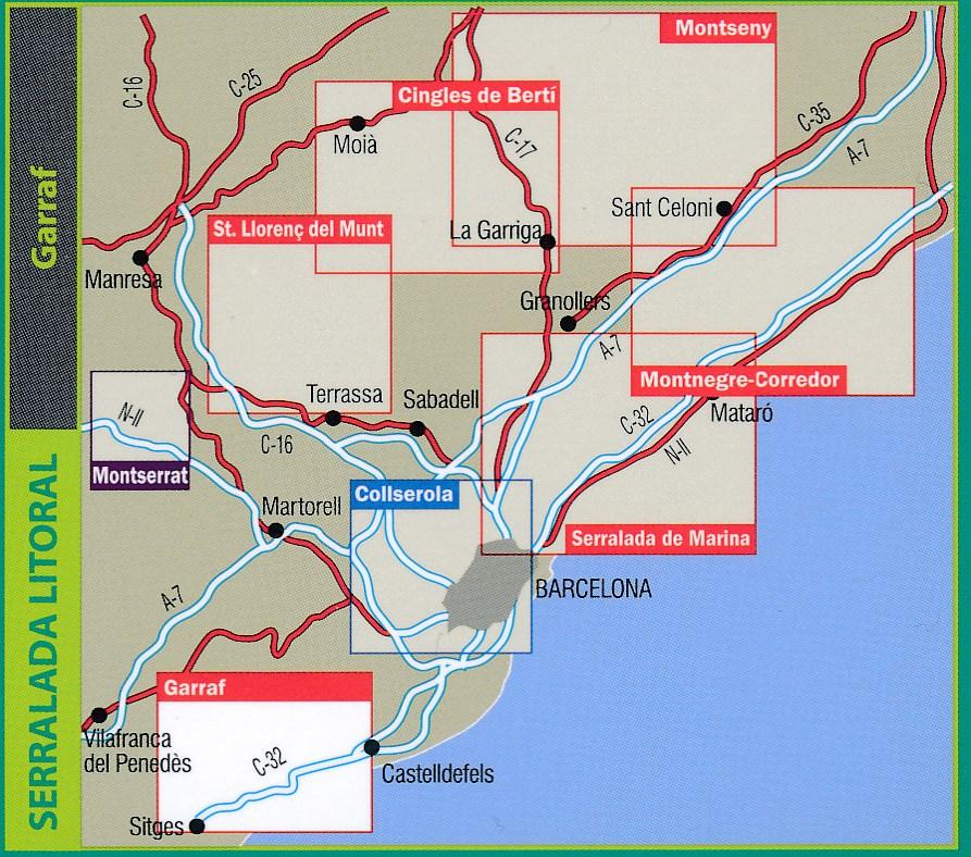 Carte de randonnée - Parc Naturel de Garraf (Catalogne) | Alpina carte de randonnée Editorial Alpina