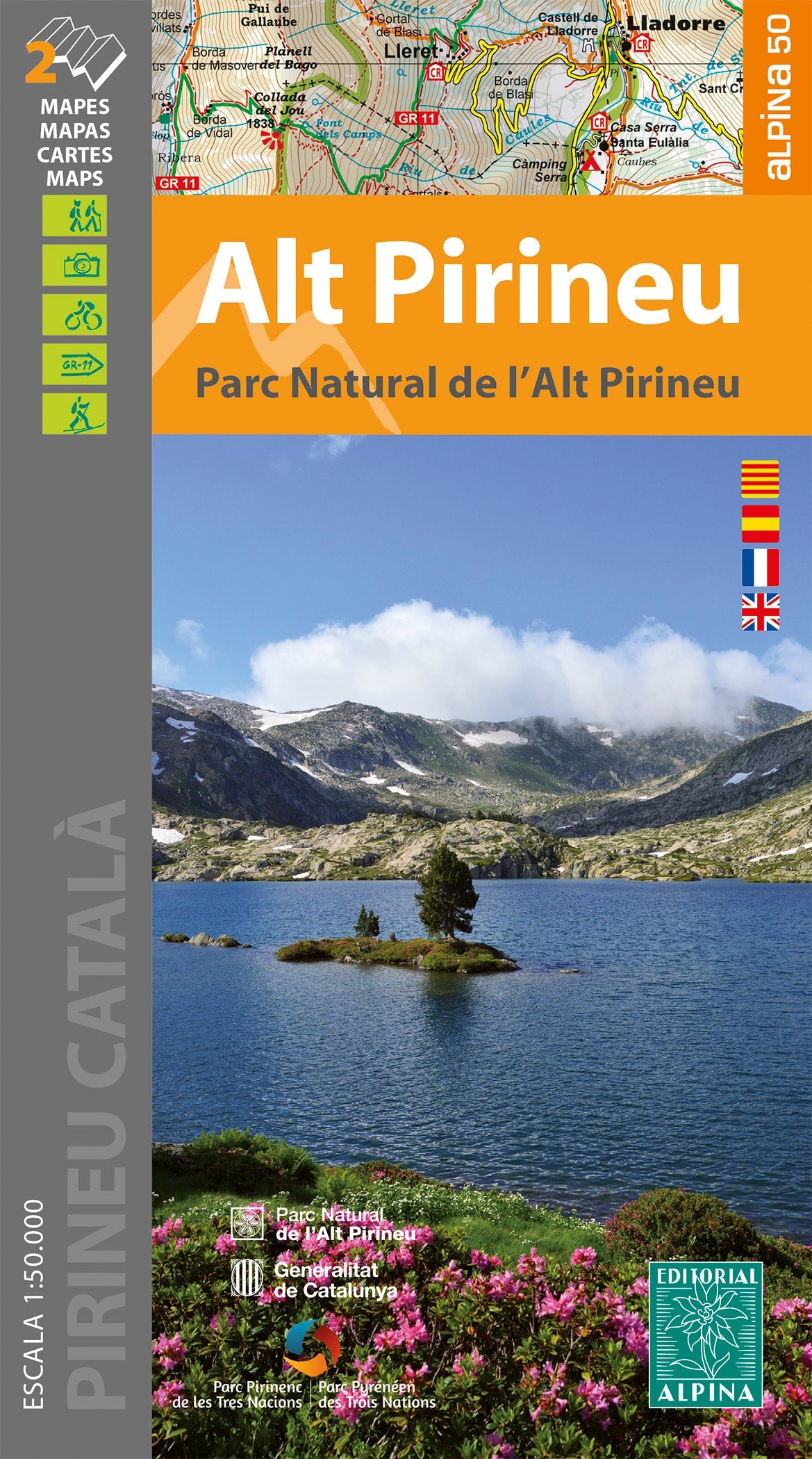 Lot de 2 cartes de randonnée - Parc Naturel de l'Alt Pirineu (Pyrénées) | Alpina carte de randonnée Editorial Alpina