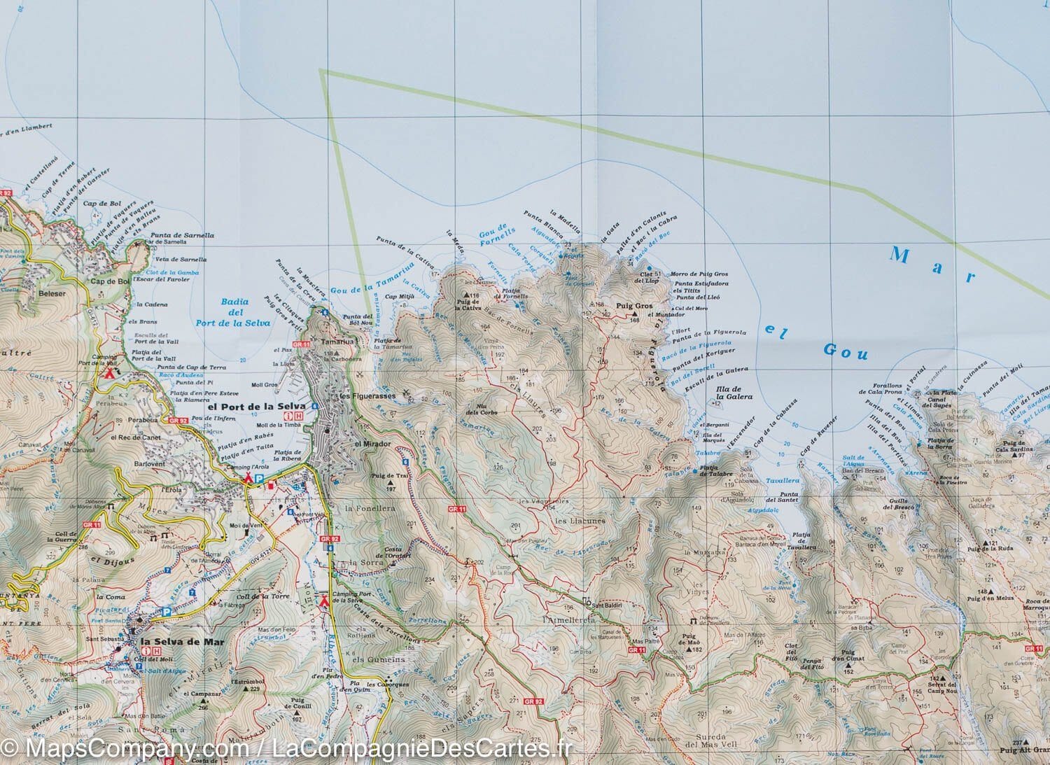 Carte de randonnée - Parc naturel du Cap de Creus (Catalogne) | Alpina carte de randonnée Editorial Alpina