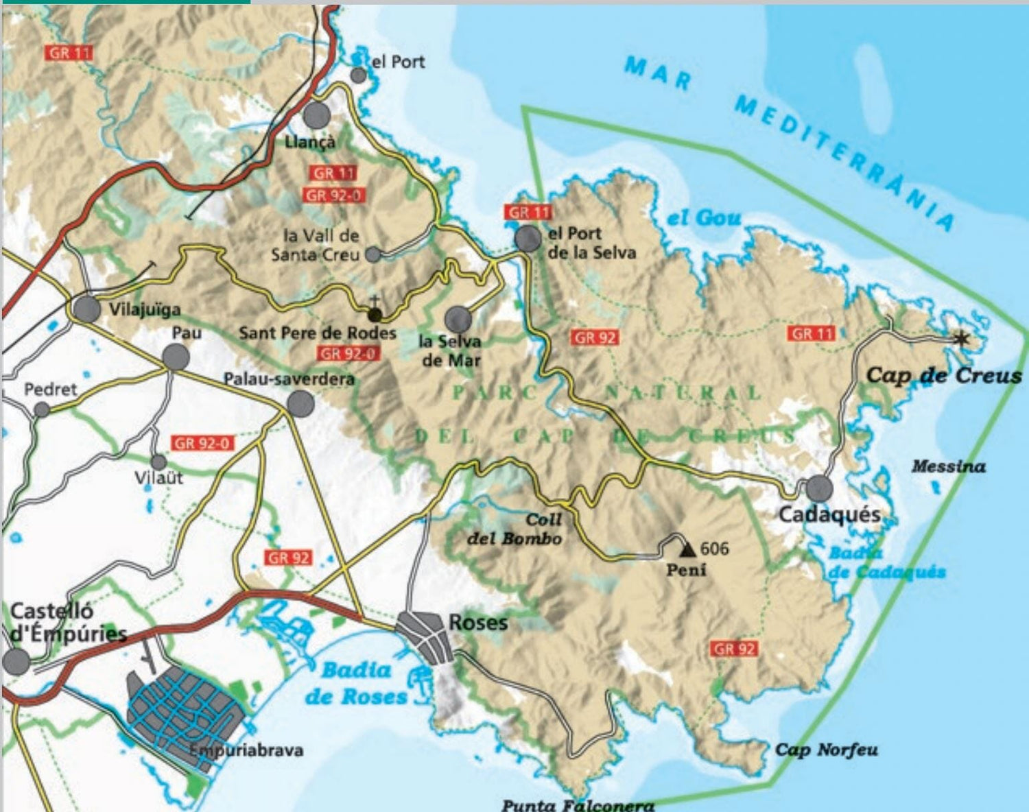 Carte de randonnée - Parc naturel du Cap de Creus (Catalogne) | Alpina carte de randonnée Editorial Alpina