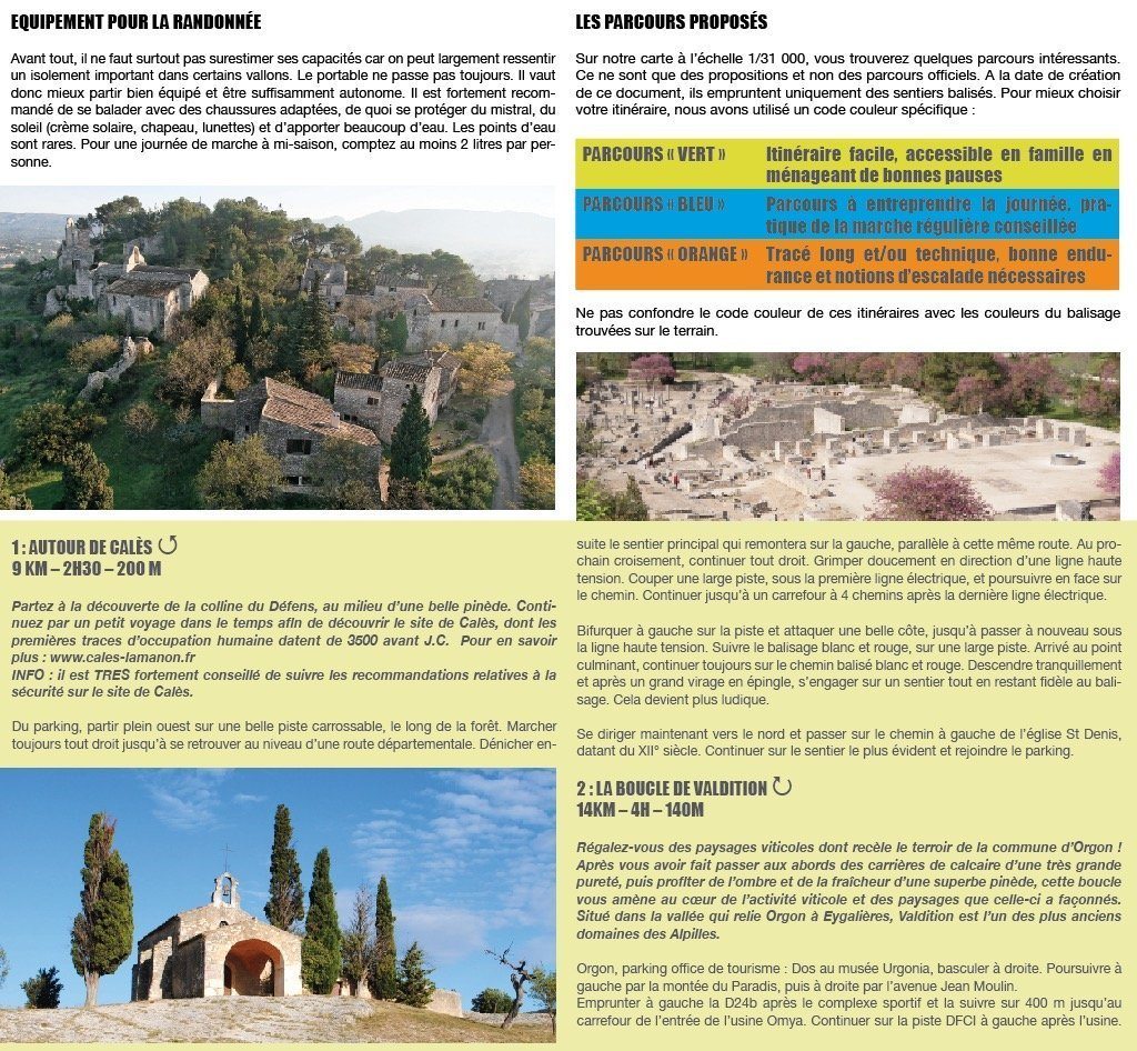 Carte de randonnée - Parc naturel régional des Alpilles : découverte & randonnée | VTOPO carte de randonnée VTOPO